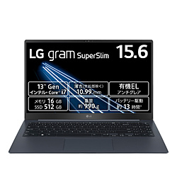LG ノートパソコン LG gram SuperSlim ネプチューンブルー 15Z90RT-MA75J [15.6型 /Windows11 Home /intel Core i7 /メモリ:16GB /SSD:512GB /無し /英語版キーボード /2023年6月モデル]
