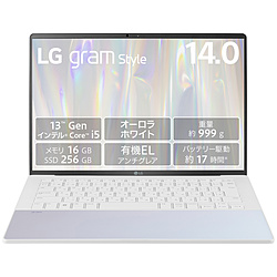 LG ノートパソコン LG gram Style オーロラホワイト 14Z90RS-KA51J [14.0型 /Windows11 Home /intel Core i5 /メモリ:16GB /SSD:256GB /無し /日本語版キーボード /2023年9月モデル]