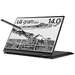 LG ノートパソコン gram 2in1 14T90S-MA55J [14.0型 /Windows11 Home /intel Core Ultra 5 /メモリ:16GB /SSD:512GB /無し /英語版キーボード /2024年01月モデル]