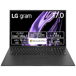 LG ノートパソコン LG gram 17Z90S-MA78J2 [17.0型 /Windows11 Home /intel Core Ultra 7 /メモリ:16GB /SSD:1TB /Office HomeandBusiness /日本語版キーボード /2024年01月モデル]