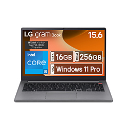 LG ノートパソコン LG gram Book チタングレー 15U50T-GP53J [15.6型 /Windows11 Pro /intel Core 5 /メモリ:16GB /SSD:256GB /無し /英語版キーボード /2025年2月モデル]