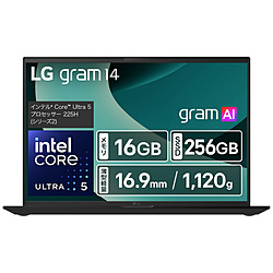 LG ノートパソコン LG gram 14 オブシディアンブラック 14Z90T-GA52J [14.0型 /Windows11 Home /intel Core 5 /メモリ:16GB /SSD:256GB /無し /日本語版キーボード /2025年2月モデル]