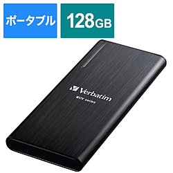 VERBATIMJAPAN SWOVA128G 【1回記録用】外付けSSD USB-C+USB-A接続 電子取引データ保存用 長寿命SSD