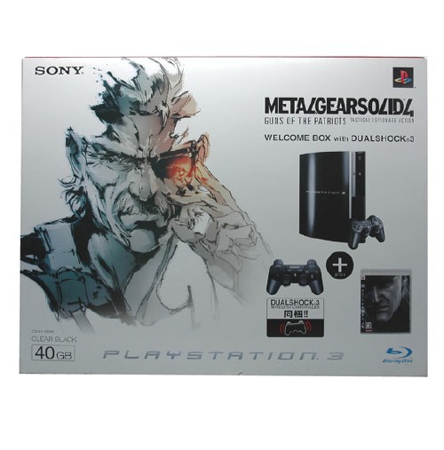 PlayStation3 METAL GEAR SOLID4 GUNS OF THE PATRIOTS WELCOME BOX with DUALSHOCK3 40GB クリアブラック (同梱版)