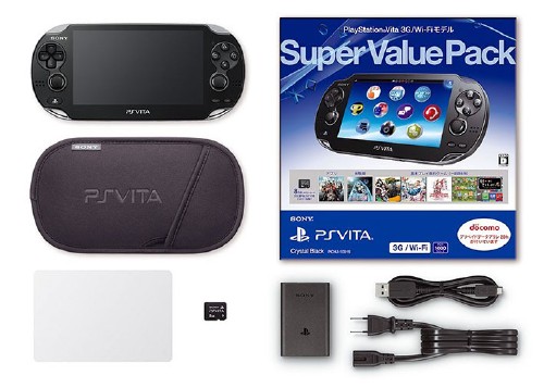PlayStation Vita Super Value Pack 3G/Wi-Fiモデル PCHJ-10019 クリスタル・ブラック (限定版)