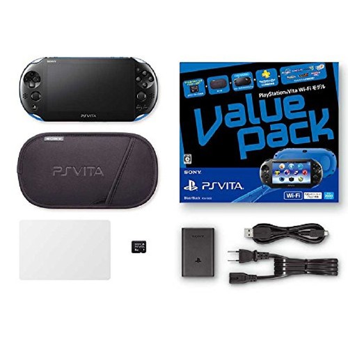 PlayStation Vita Value Pack Wi-Fiモデル PCHJ-10022 ブルー/ブラック (限定版)