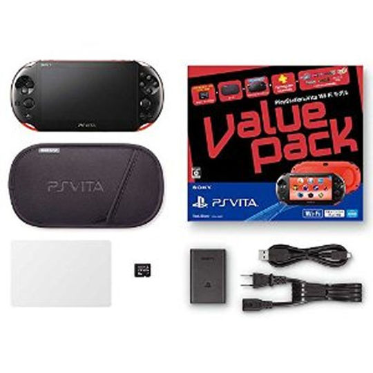 PlayStation Vita Value Pack Wi-Fiモデル PCHJ-10022 ブルー/ブラック (付属品の付属は無し)