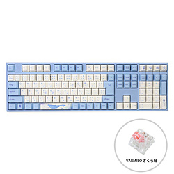 VARMILO 113 Sea Melody JIS(サクラ軸V2) ブルー vm-vem113-a038-sakura