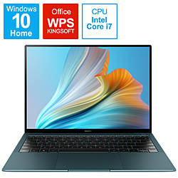 HUAWEI ノートパソコン MateBook X Pro エメラルドグリーン MADWFEH75DNGWNUA [13.9型 /Windows10 Home /intel Core i7 /メモリ:16GB /SSD:1TB /WPS Office /日本語版キーボード /2021年7月モデル]