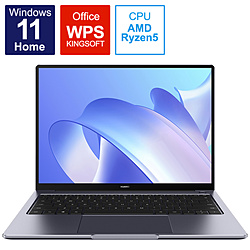 HUAWEI ノートパソコン MateBook 14 AMD スペースグレー KLVLWUHR5CNCWCUA [14.0型 /Windows11 Home /AMD Ryzen 5 /メモリ:16GB /SSD:512GB /WPS Office /日本語版キーボード /2022年5月モデル]