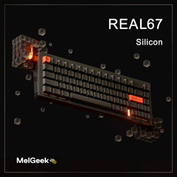 MelGeek REAL67 Silicon (Grey) ゲーミングキーボード REAL67-T-0210
