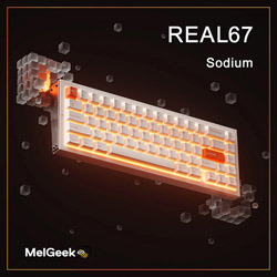 MelGeek REAL67 Sodium (White) ゲーミングキーボード
