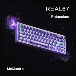 MelGeek REAL67 Potassium (Transparent Purple) ゲーミングキーボード