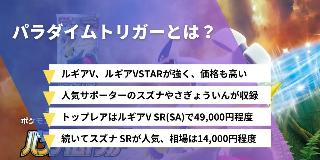 パラダイムトリガーの当たりカード一覧｜高額カードをランキング形式で