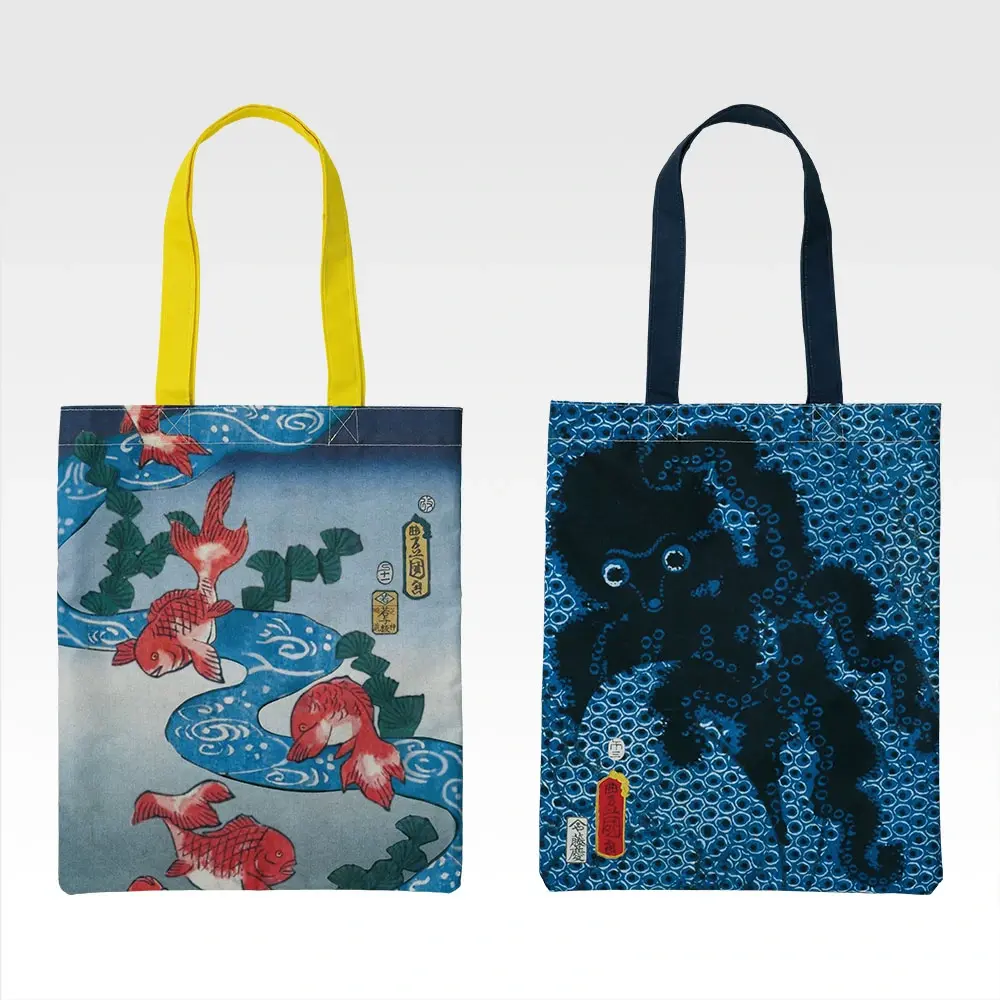 D賞 江戸名所百人美女 着物柄トート